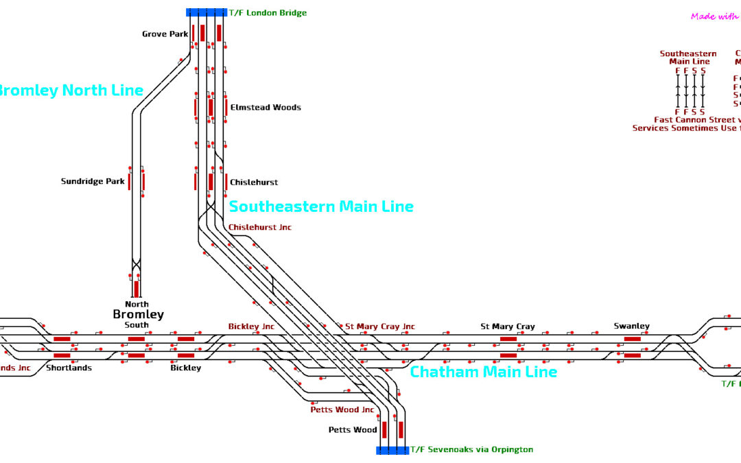Chatham/Southeastern Main Line Chislehurst Junction – Shortlands to Swanley & Grove Park to Petts Wood by MissCatTrap