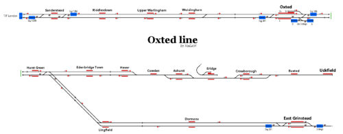 Oxted Line with two new timetables